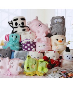 Cartoon Animal Blanket Folding Blanket (Ready Stock)